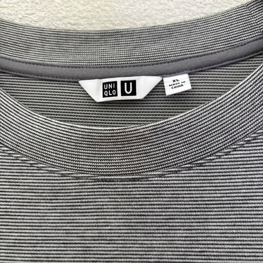 Uniqlo Airism Crew Neck Short Sleeve T-Shirt Gray XL