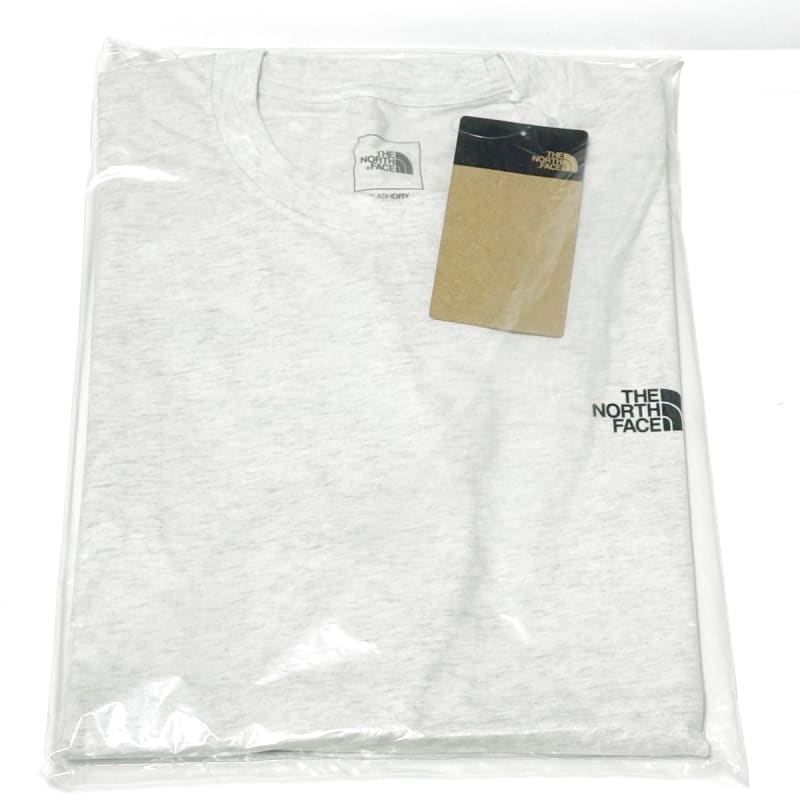 The North Face Globe Grid Cotton Tee L Size White Gray