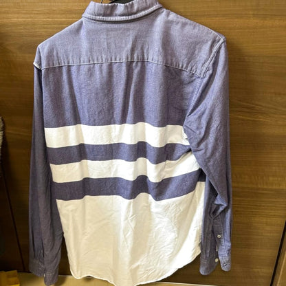 American Eagle Long Sleeve Shirt Blue Stripe