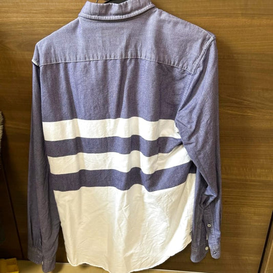 American Eagle Long Sleeve Shirt Blue Stripe