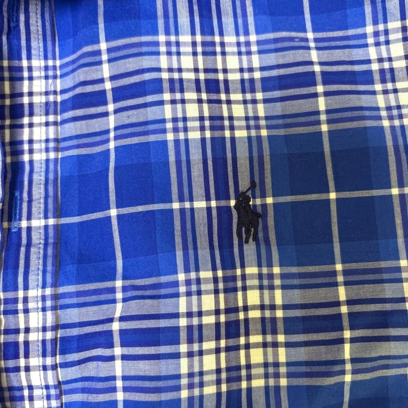 Ralph Lauren Short Sleeve Check Shirt in Blue Size 160