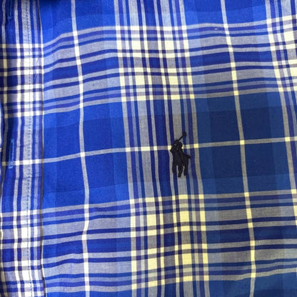 Ralph Lauren Short Sleeve Check Shirt in Blue Size 160