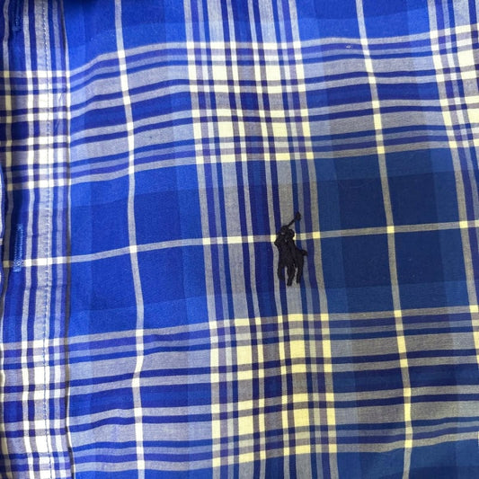Ralph Lauren Short Sleeve Check Shirt in Blue Size 160