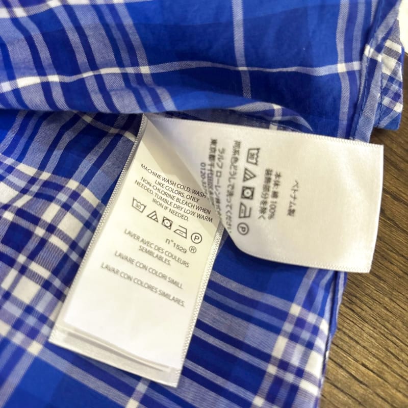 Ralph Lauren Short Sleeve Check Shirt in Blue Size 160