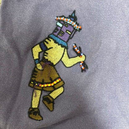 Indian Polo Shirt Purple Native American Style