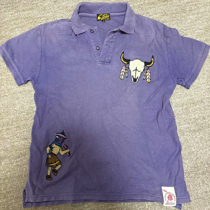 Indian Polo Shirt Purple Native American Style