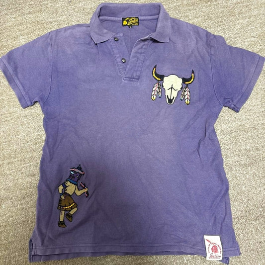 Indian Polo Shirt Purple Native American Style