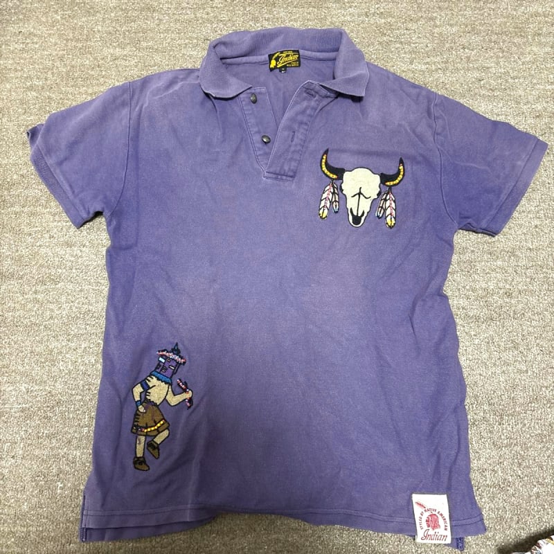 Indian Polo Shirt Purple Native American Style