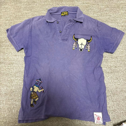 Indian Polo Shirt Purple Native American Style