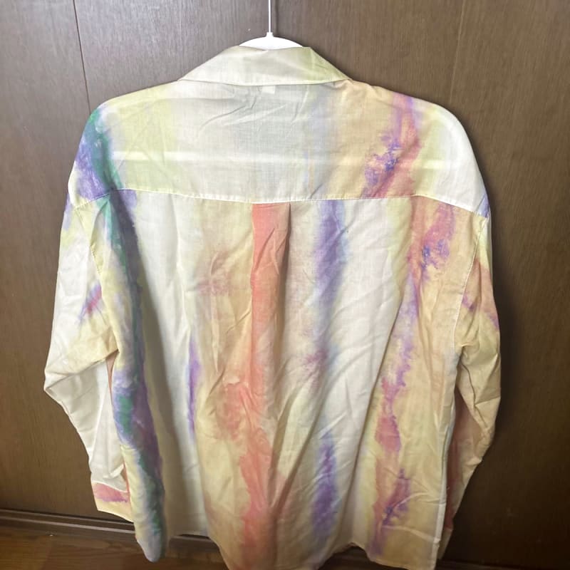 Colorful Tie-Dye Long Sleeve Shirt L Size
