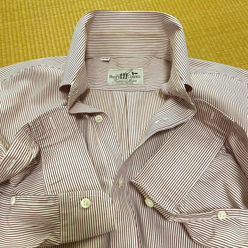 Henry Cotton's Button Down Long Sleeve Shirt Size L