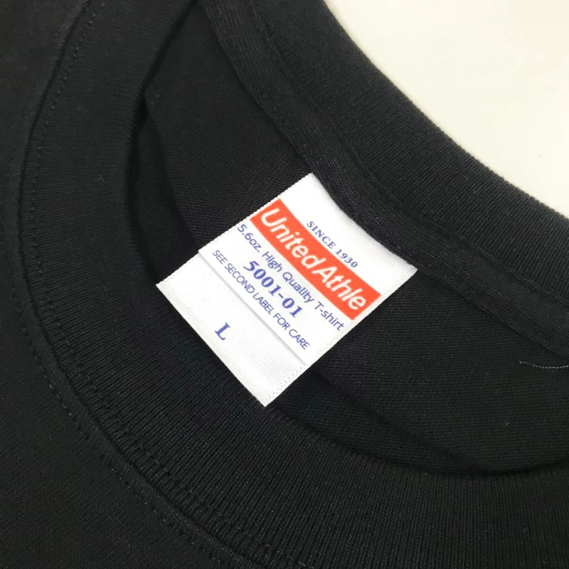 United Athle High-Quality T-Shirt L Black 5001-01 100% Cotton