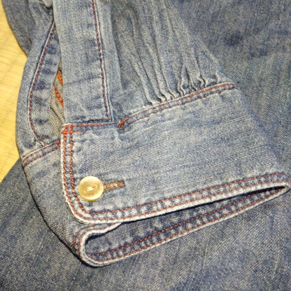 Used Mack House Denim Style Shirt 100% Cotton M Size