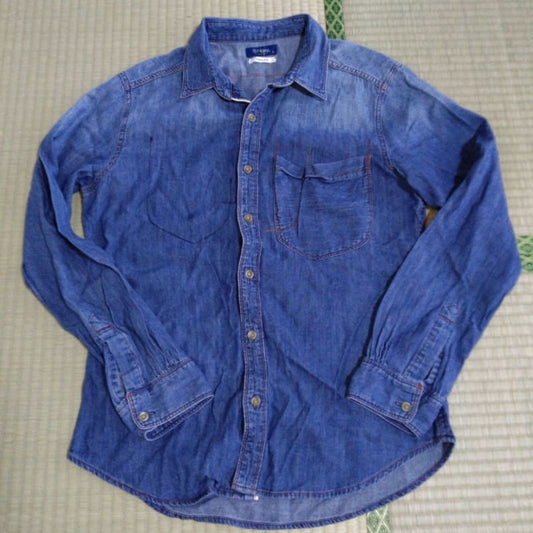 Used Mack House Denim Style Shirt 100% Cotton M Size
