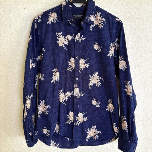 Nicole Club For Men Floral Shirt Navy Size M