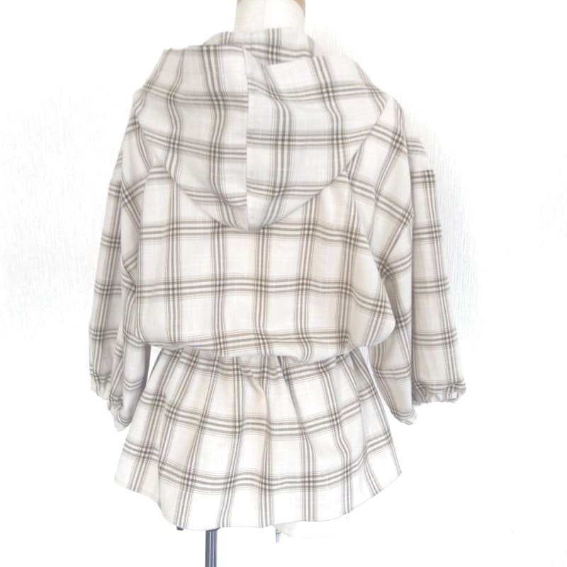 Beige and Brown Checkered Shirt