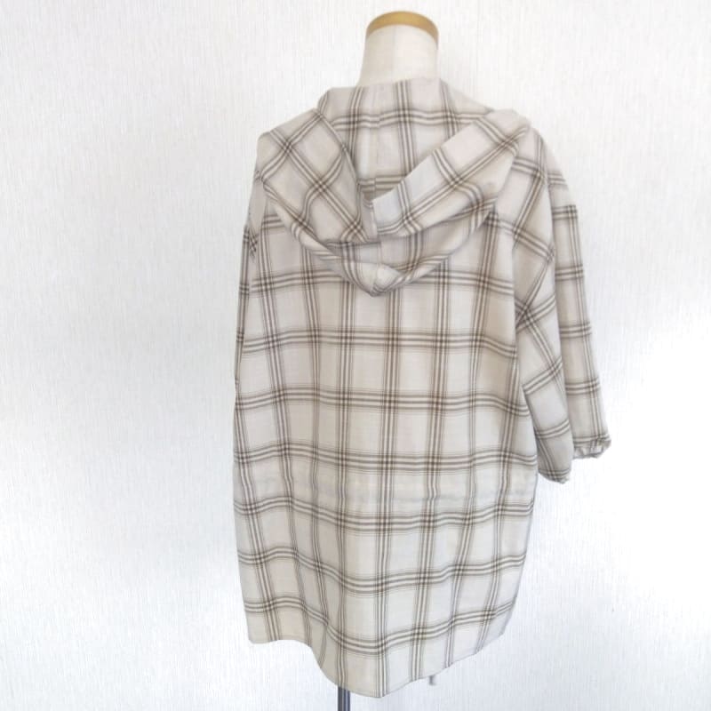 Beige and Brown Checkered Shirt