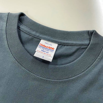 United Athle High-Quality T-Shirt L Size Grayish Green 100% Cotton