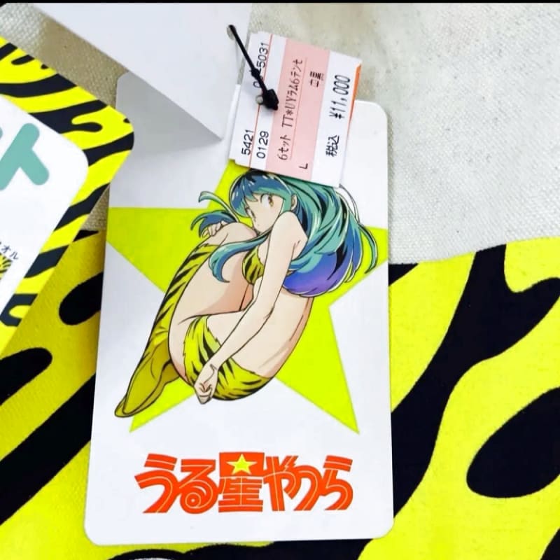 Unopened Urusei Yatsura 6-Piece Set Tote Bag T-Shirt Shorts Towel Acrylic Stand Cushion L Size