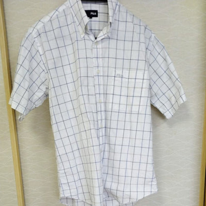 Fila Short Sleeve Button Down Shirt Size L Checkered