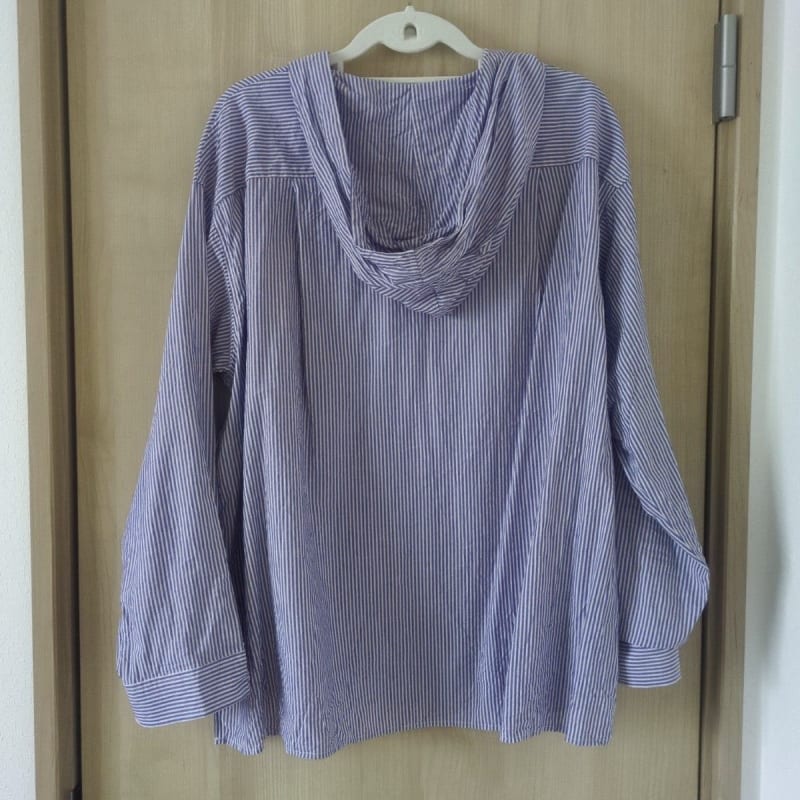 American Holic Striped Hooded Shirt