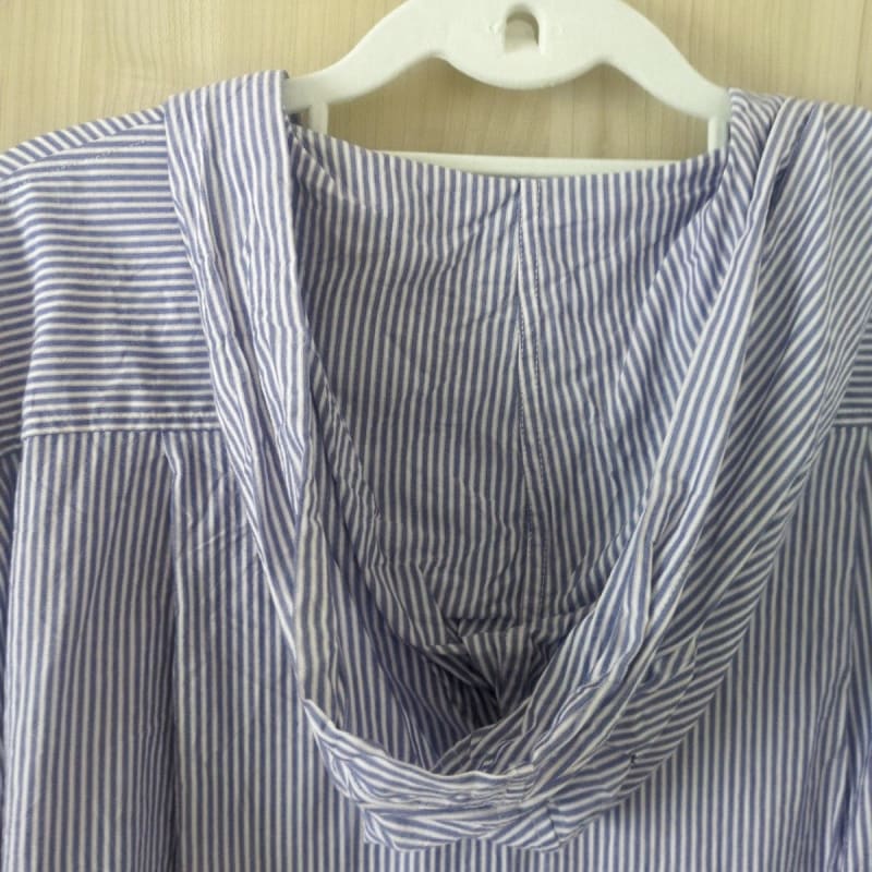 American Holic Striped Hooded Shirt