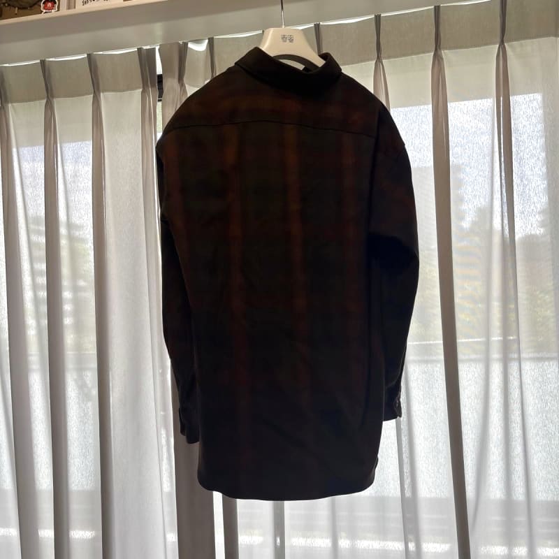 Uniqlo Check Shirt Men's L Size Red