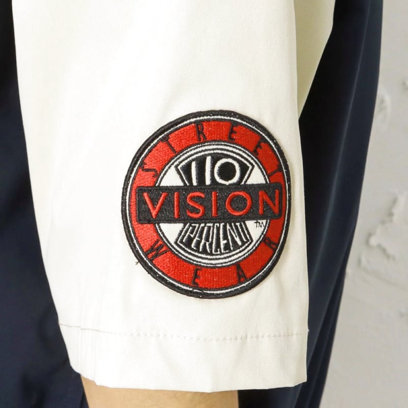 Baseball Shirt Style Short Sleeve Shirt Navy Casual Men's