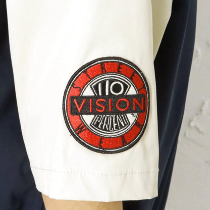 Baseball Shirt Style Short Sleeve Shirt Navy Casual Men's