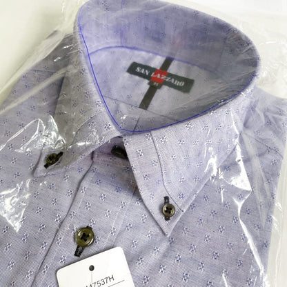 Men's Dress Shirt Blue Button Down M Size