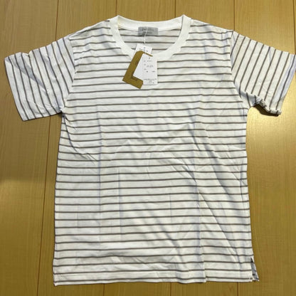 Border T-Shirt L Size Light Peach