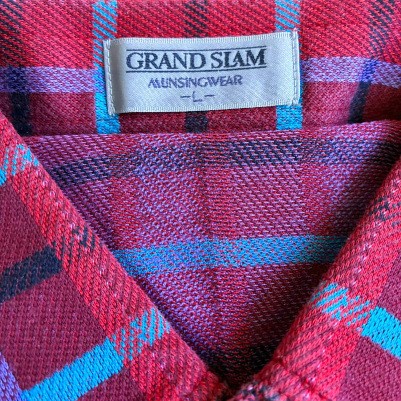 Munsingwear Checkered Flannel Shirt L