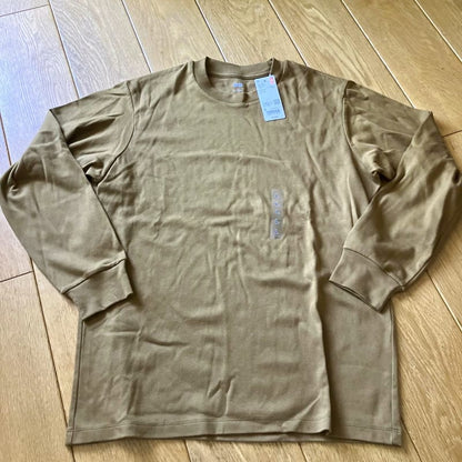 Uniqlo Soft Touch Crew Neck T-Shirt L Brown