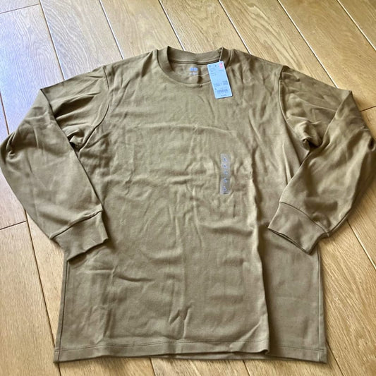Uniqlo Soft Touch Crew Neck T-Shirt L Brown