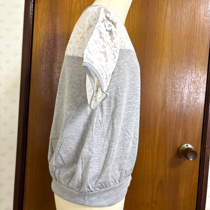 Short Sleeve Lace Shirt Size M