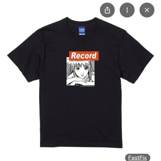Eguchi Yoshihiro Short Sleeve T-Shirt Record Exhibition Black XL