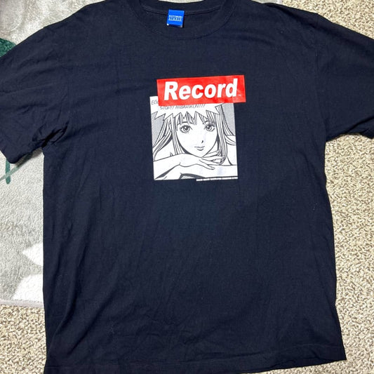 Eguchi Yoshihiro Short Sleeve T-Shirt Record Exhibition Black XL