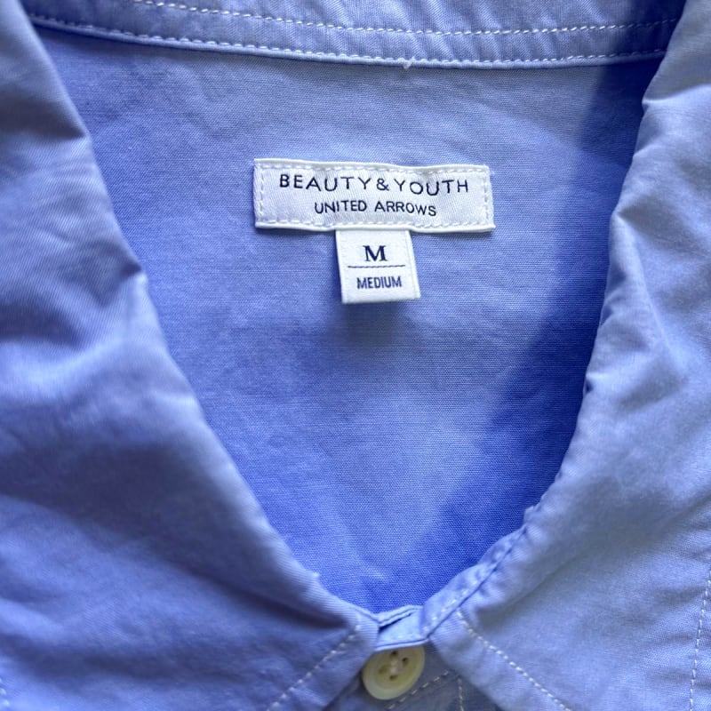 United Arrows Beauty & Youth Western Shirt M Size Light Blue