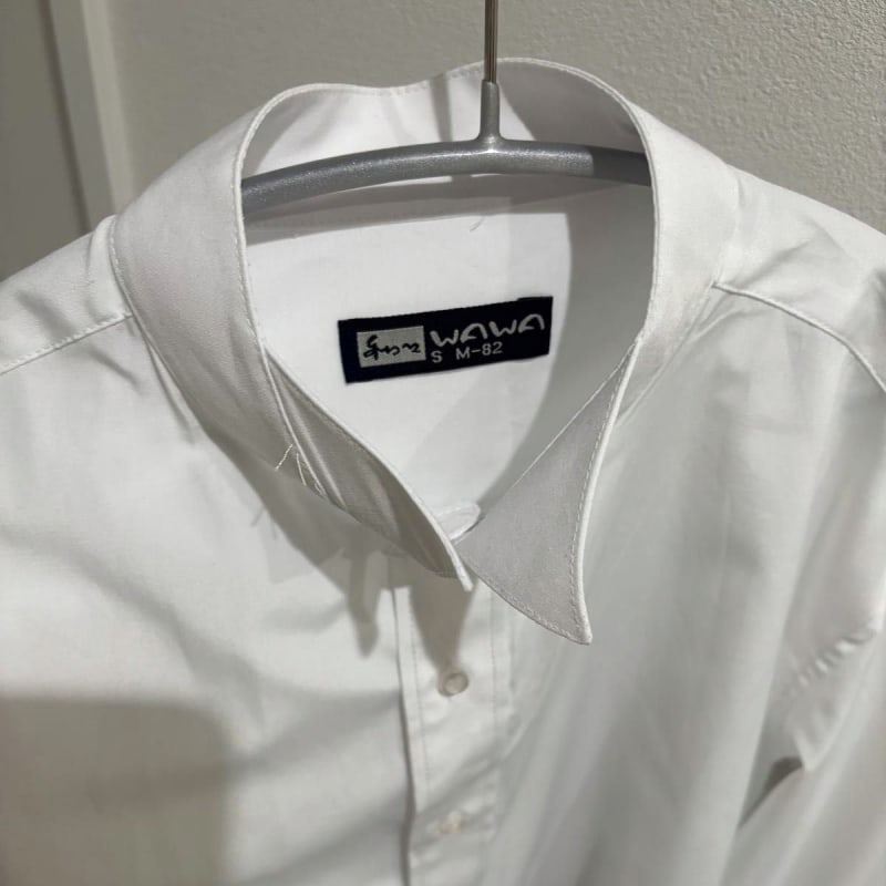 Wing Collar Shirt for Weddings M Size White