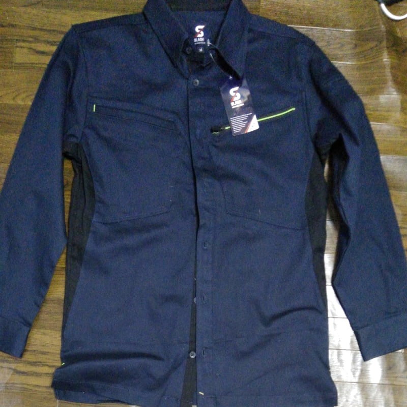 New Unused Long Sleeve Work Shirt M Size Navy