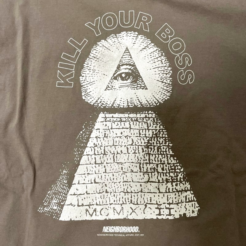 Neighborhood Kill Your Boss T-Shirt Gray Size XS