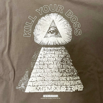 Neighborhood Kill Your Boss T-Shirt Gray Size XS