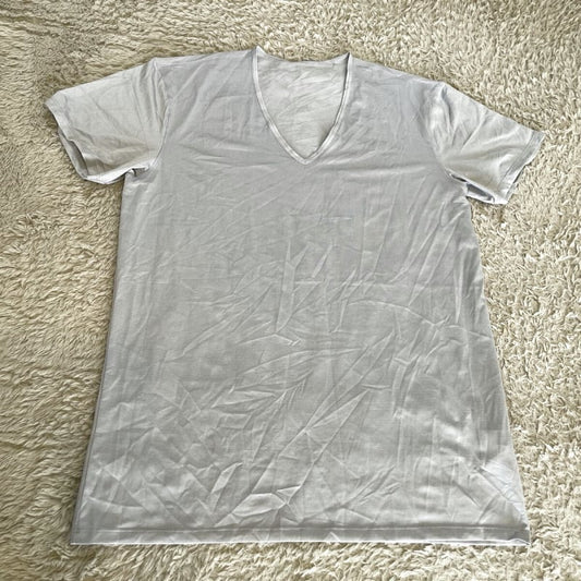 Uniqlo Gray AIRism Short Sleeve T-Shirt for Men XL