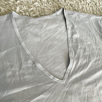 Uniqlo Gray AIRism Short Sleeve T-Shirt for Men XL