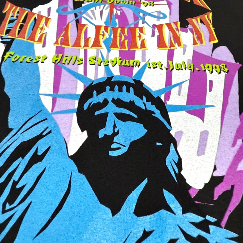 90s The Alfee NY T-Shirt Band Live 98 Hanes L