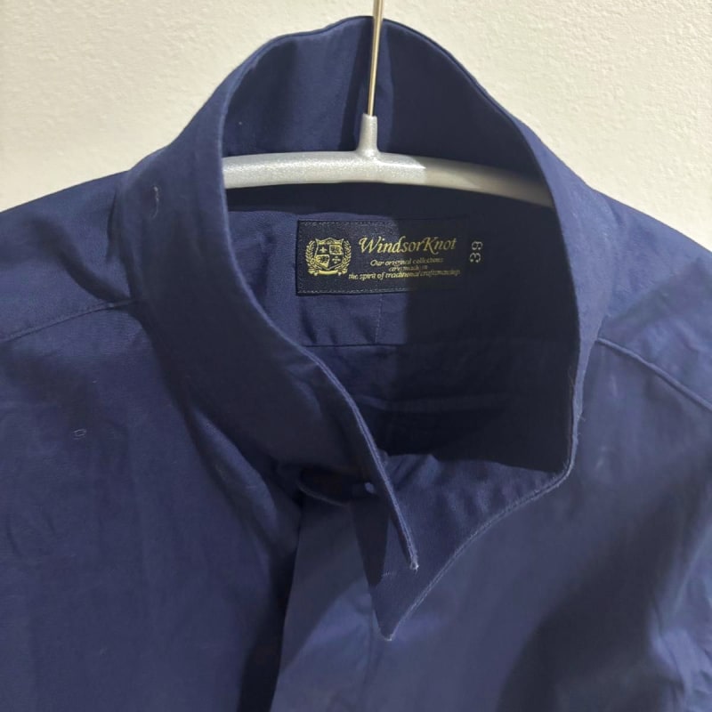 Windsor Knot Dress Shirt Navy Men's