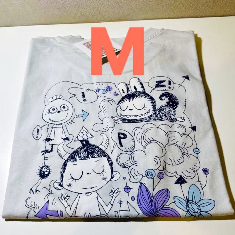 Labubu Pop Mart × Uniqlo Ut Collaboration T-Shirt M Size Gray