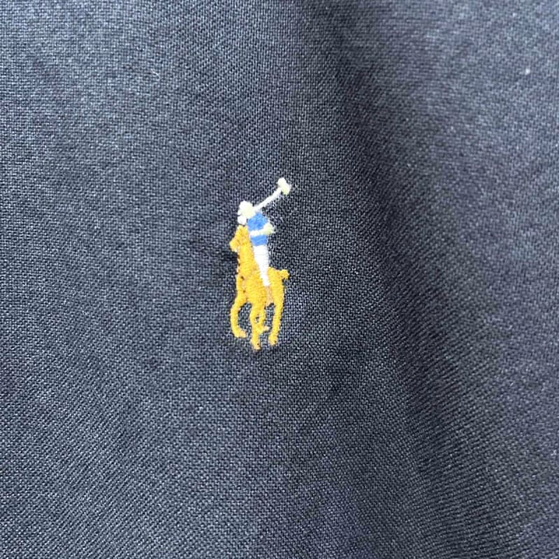 Ralph Lauren Long Sleeve Shirt Men's Black Cotton 100% LG Size 6-517
