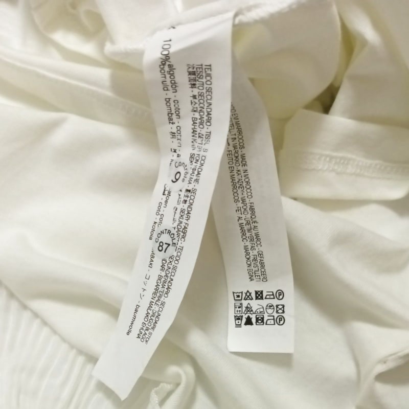 Zara White Frill Short Sleeve Top S Size
