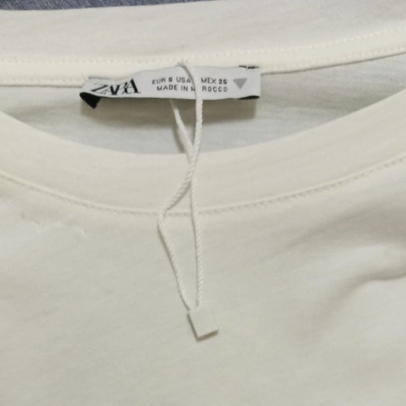 Zara White Frill Short Sleeve Top S Size